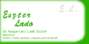 eszter lado business card