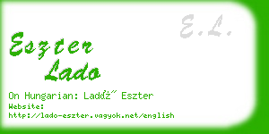 eszter lado business card